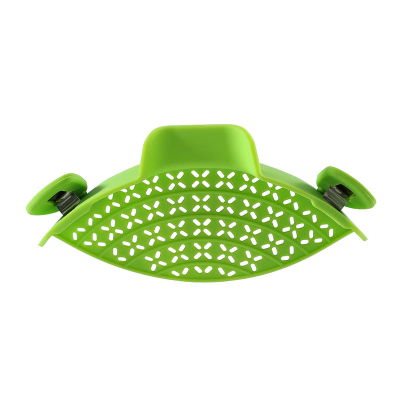 Clip-On Silicone Pot Strainer - Green
