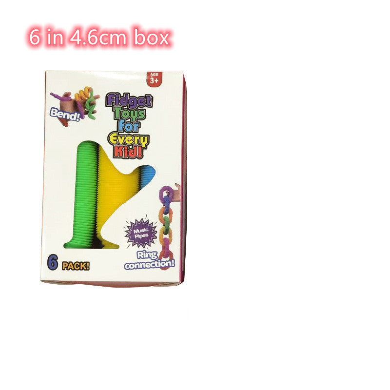 Pop Tube Sensory Fidget Set - 6 large tubes