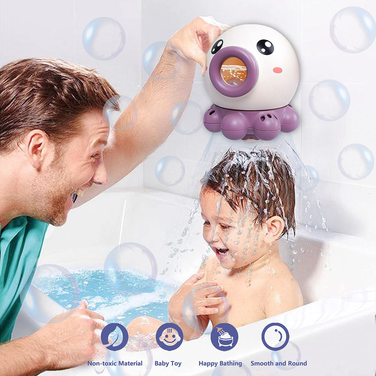 Spinning Octopus Bath Fountain