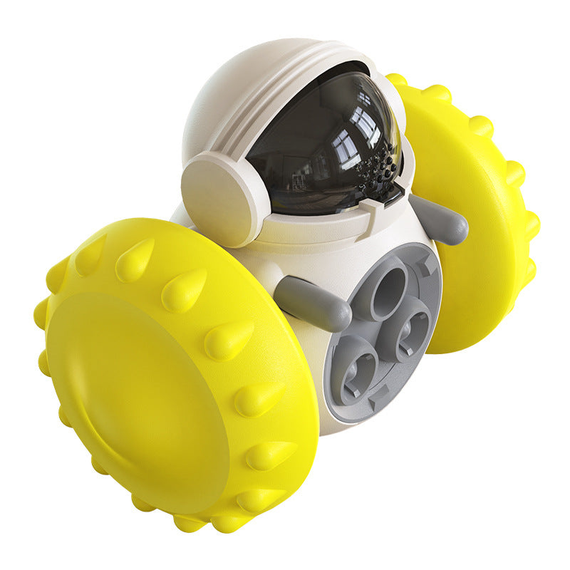 Wobble Treat Toy for Dogs & Cats - Yellow