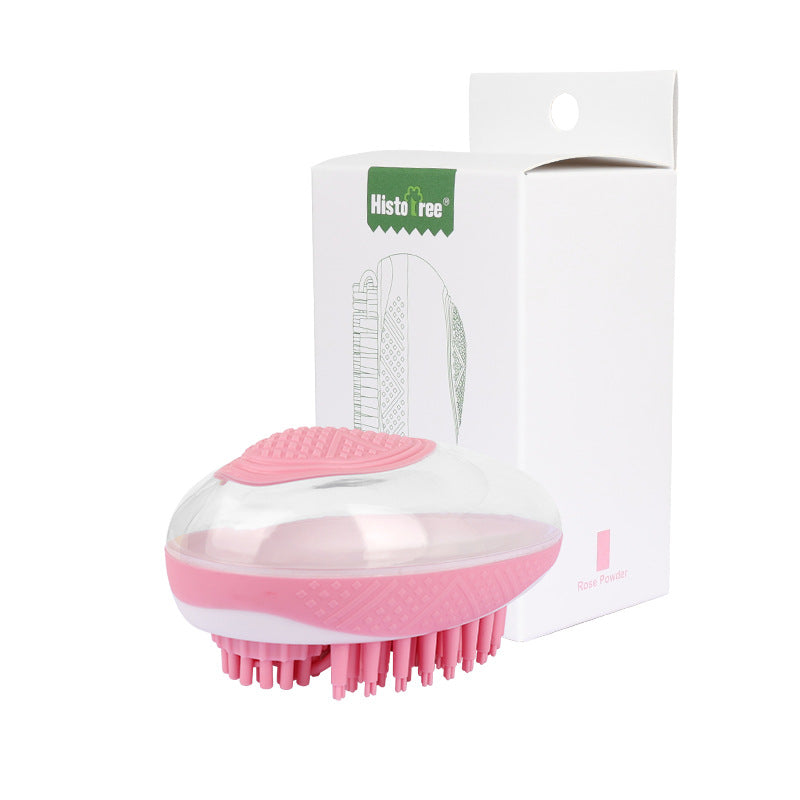 2-in-1 Silicone Pet Bath & Massage Brush - Pink