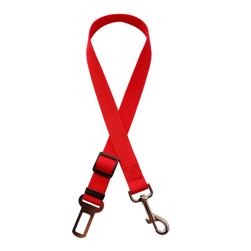 Adjustable Pet Car Seat Belt - Red