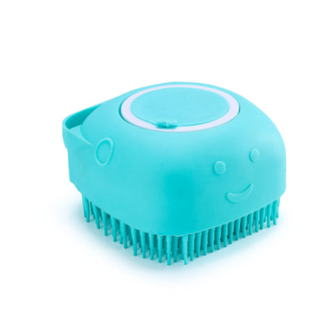 Silicone Shampoo Bath Brush for Pets - Blue square