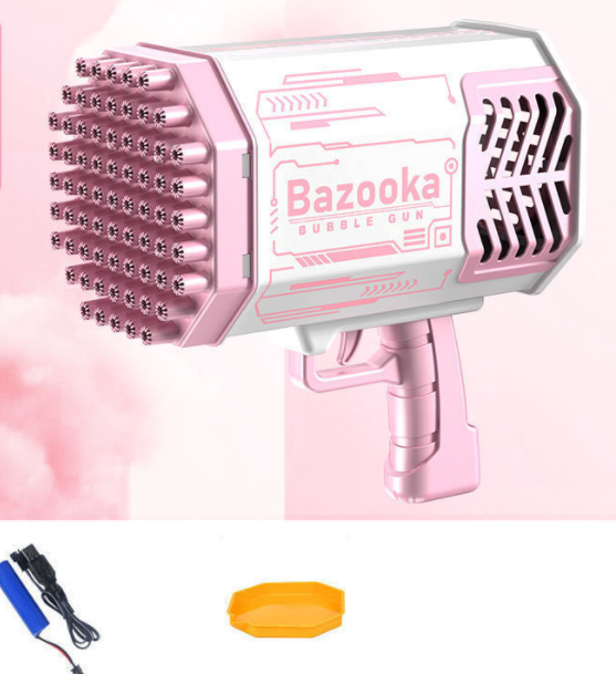 Light-Up Bubble Rocket Blaster - Pink