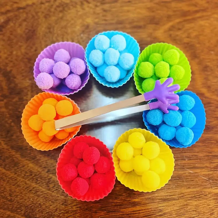 Montessori Colour Sorting & Tong Set