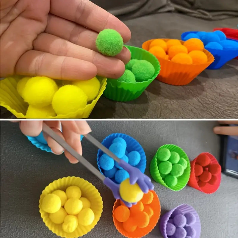 Montessori Colour Sorting & Tong Set