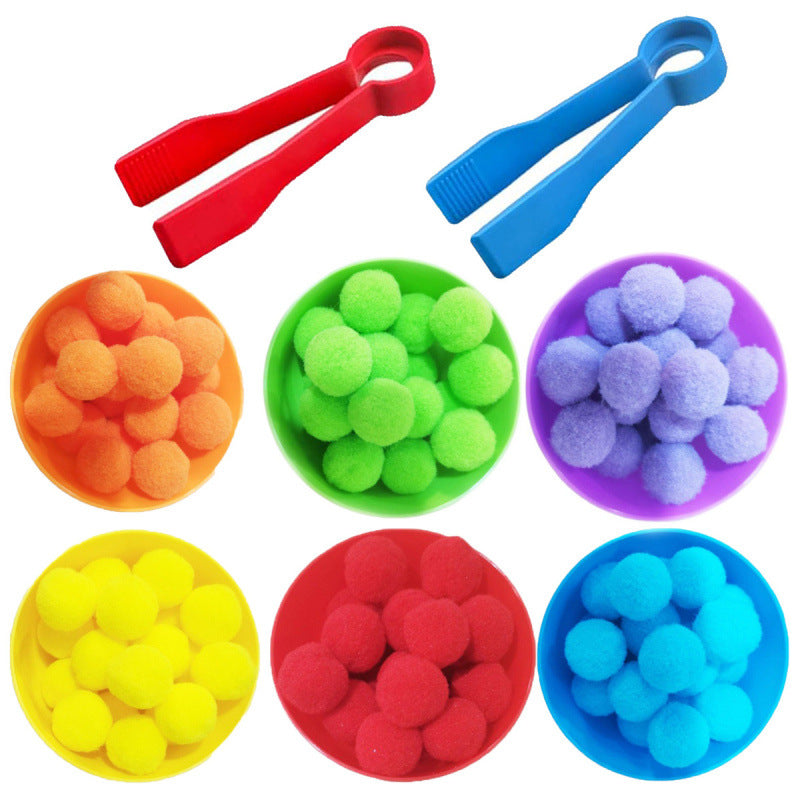 Montessori Colour Sorting & Tong Set - 68 pieces