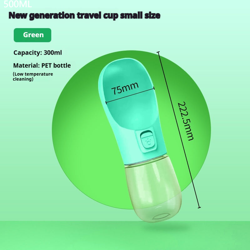 On-the-Go Pet Water Bottle - Green 550 ml
