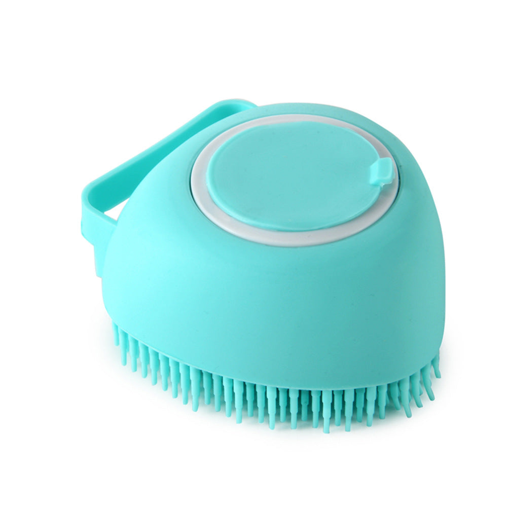 Silicone Shampoo Bath Brush for Pets - Green heart