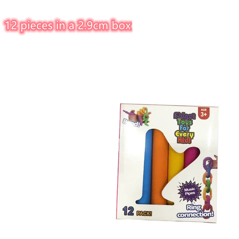 Pop Tube Sensory Fidget Set - 12 tubes