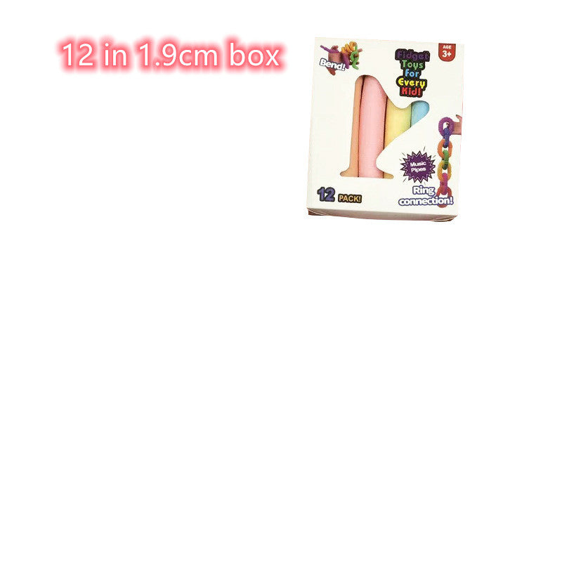 Pop Tube Sensory Fidget Set - 12 mini tubes