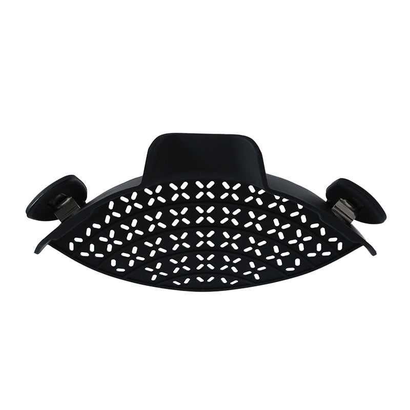 Clip-On Silicone Pot Strainer - Black