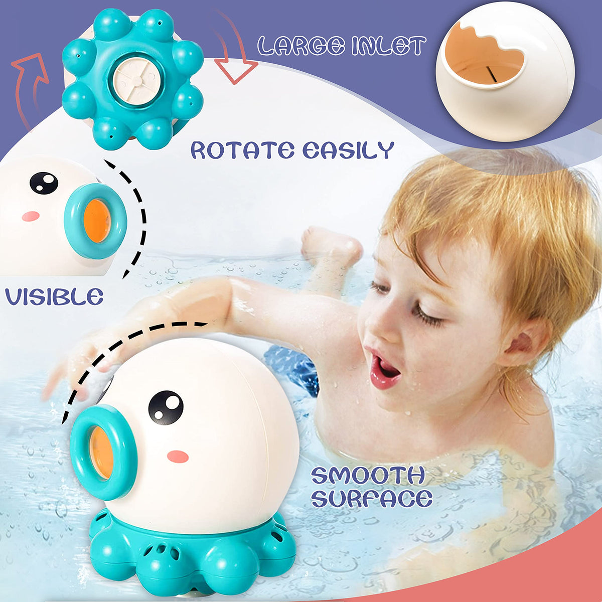Spinning Octopus Bath Fountain