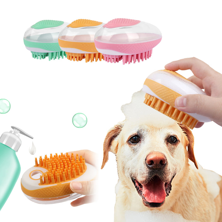 2-in-1 Silicone Pet Bath & Massage Brush