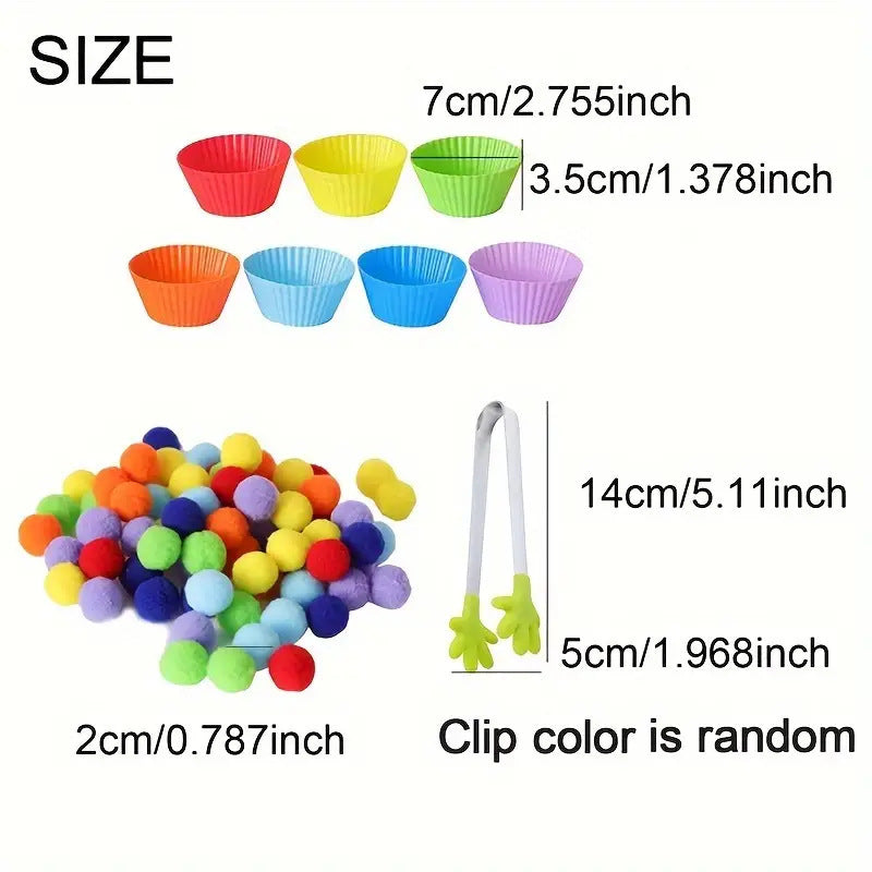 Montessori Colour Sorting & Tong Set